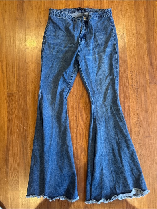 Banjul Denim - Banjul Dark Blue Flare Jeans bell bottoms size large